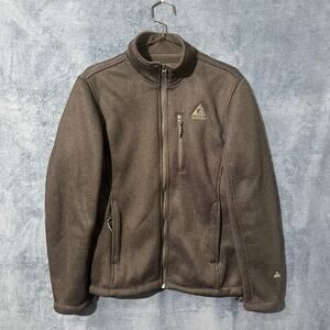 GARYS Mens Fleeced Cozy Black Full Zip up Jacket Size‎ Medium